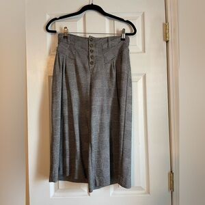 Maeve by Anthropology cropped wide leg plaid pants small petite